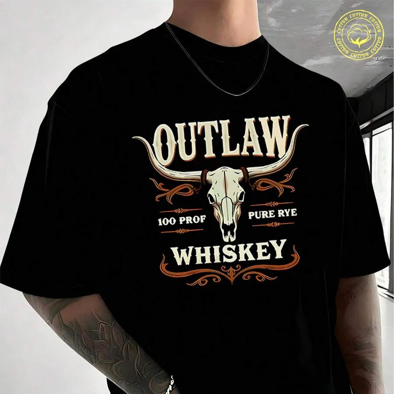 

Men Cotton T-Shirt Motorcycle Outlwa Graphic Moto T Shirt O-neck Short Sleeve Tees Fashion Hip Hop Tshirt
