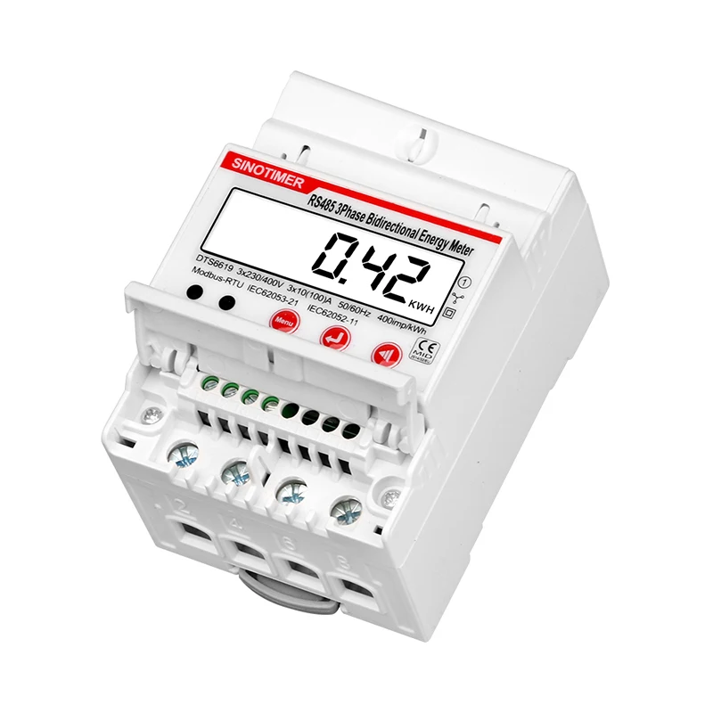 RS485 Dgital dwukierunkowy watomierz 100A 380V AC trójfazowy fotowoprzewodnikowy licznik energii kWh moc napięcie prądu Instrument