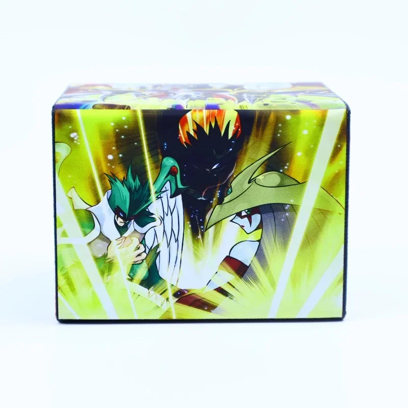 YuGiOh Evil HERO Neos Lord Self Made Acrylic Center Card Stuck Leather Card Storage Box Anime Classics Game Collection Cards Toy