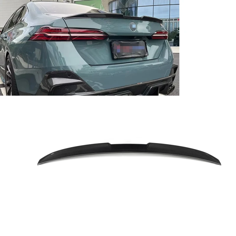 

G60 Spoiler Auto Real Dry Carbon Fiber MP Style Spoiler Wings Ducktail For BMW 5 Series G60 4-Door 2024-IN G60 Spoiler