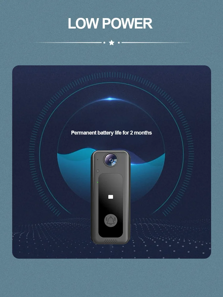 720P Tuya APP Wireless WIFI IP Doorbell Visual Door Phone Intercom Peephole Viewer Door Camera With Indoor Chime view 4