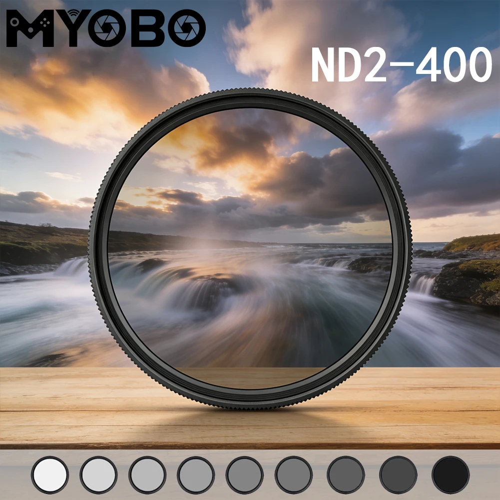 Image of MYOBO Variabler ND-Filter ND2-ND400 Einstellbarer Neutraldichte-Objektivfilter 37 40,5 43 46 49 52 55 58 62 67 72 77 82mm für Kameraobjektive