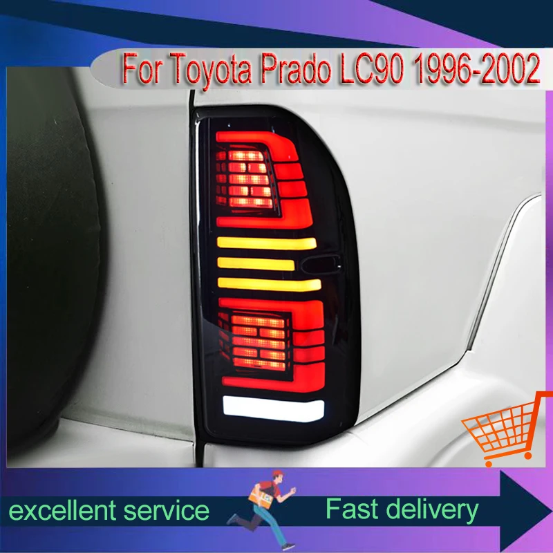 Car Stuff Styling For Toyota 1996-2002 Prado LC90 LC95 Rear Lamp DRL Taillight Highlight LED Bulbs Reverse Auto Tool Accessories