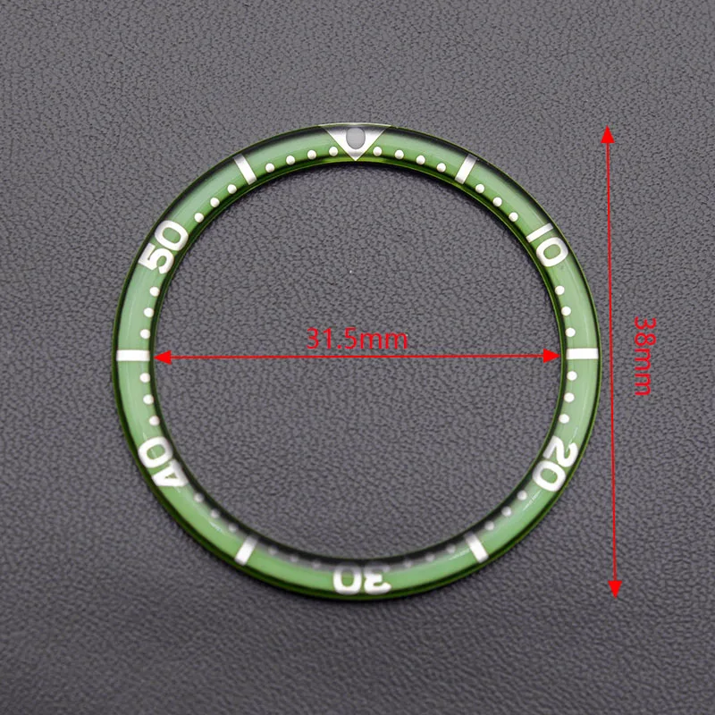 Mod 38x31.5mm Resin Bezel Insert For SKX6105 SKX6139 Watch Case Back Cover Sapphire Glass Dial Inner Ring Repair Replacement