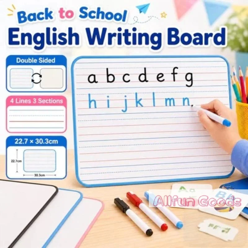 Lined Reusable Whiteboard Four Lines Three Grids Perfect For School Projects Work Creative Ideas Household Teaching Whiteboard