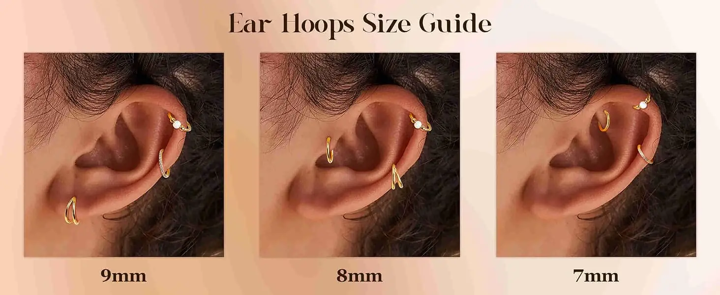 Drperfect Nasenring für Damen und Herren, doppelt geprägter CZ-Opal-Clicker-Septumring, 18G Chirurgenstahl, Knorpelpiercing-Schmuck. – Detail 4