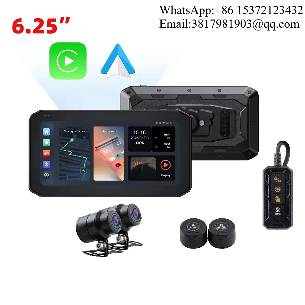 

EKIY Motorcycle GPS 6.25 Inch WiFi MOTO Navigation Waterproof Apple Carplay Display Screen Portable Motorcycle Android Auto