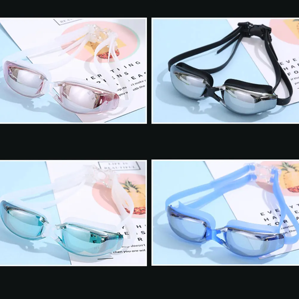 

Silicone Eyewear Adjustable Swimming Goggles Anti fog Glasses Beach Pool Accessories Premium Optical Material Impact