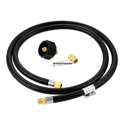 QCC1 Propane Gas Fitting 1/4 Inch Female Pipe Adapter 5 Feet High Pressure Hose 1/4