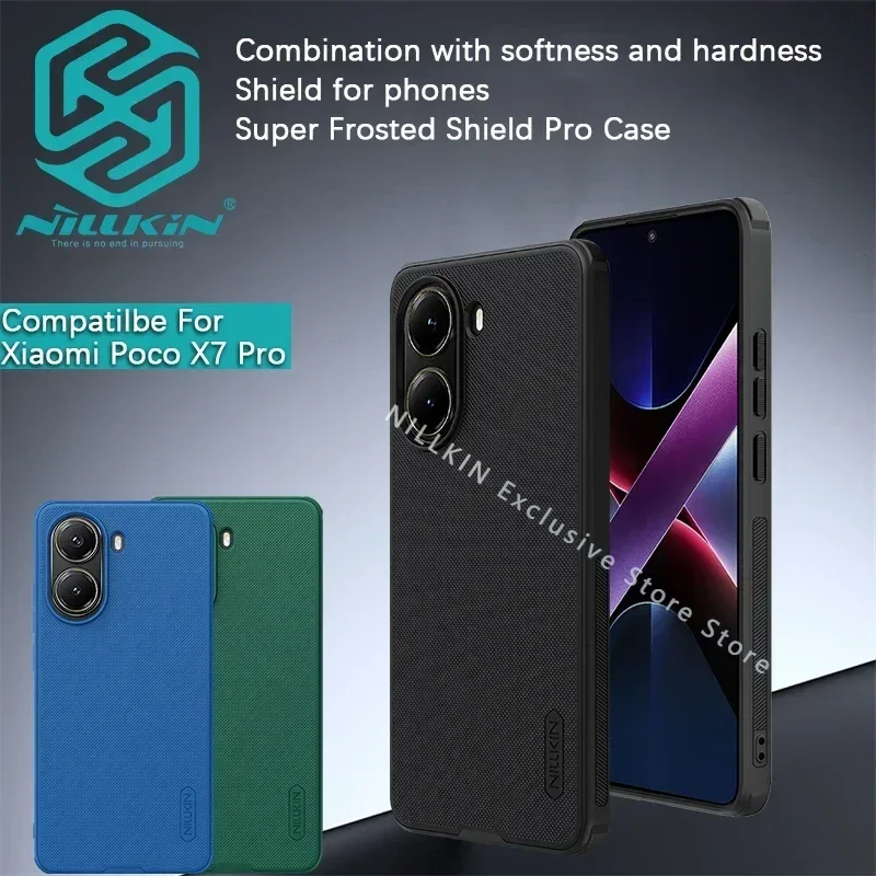 Чехол Nillkin для Xiaomi Poco X7 Pro, супер матовый чехол Shield Pro, ультратонкий противоударный чехол для телефона, защитный чехол Чехол Nillkin для Xiaomi Poco X7 Pro, супер матовый чехол Shield Pro, ультратонкий противоударный чехол для телефона, защитный чехол