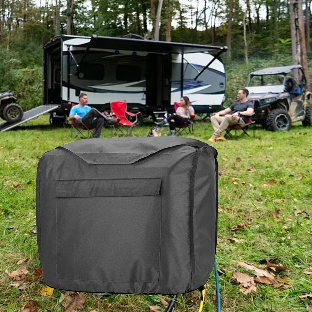 

420D Oxford Fabric Black Protective Cover Heavy Duty Waterproof Generator Cover For Inverter Generators Sunscreen And Dust Cover