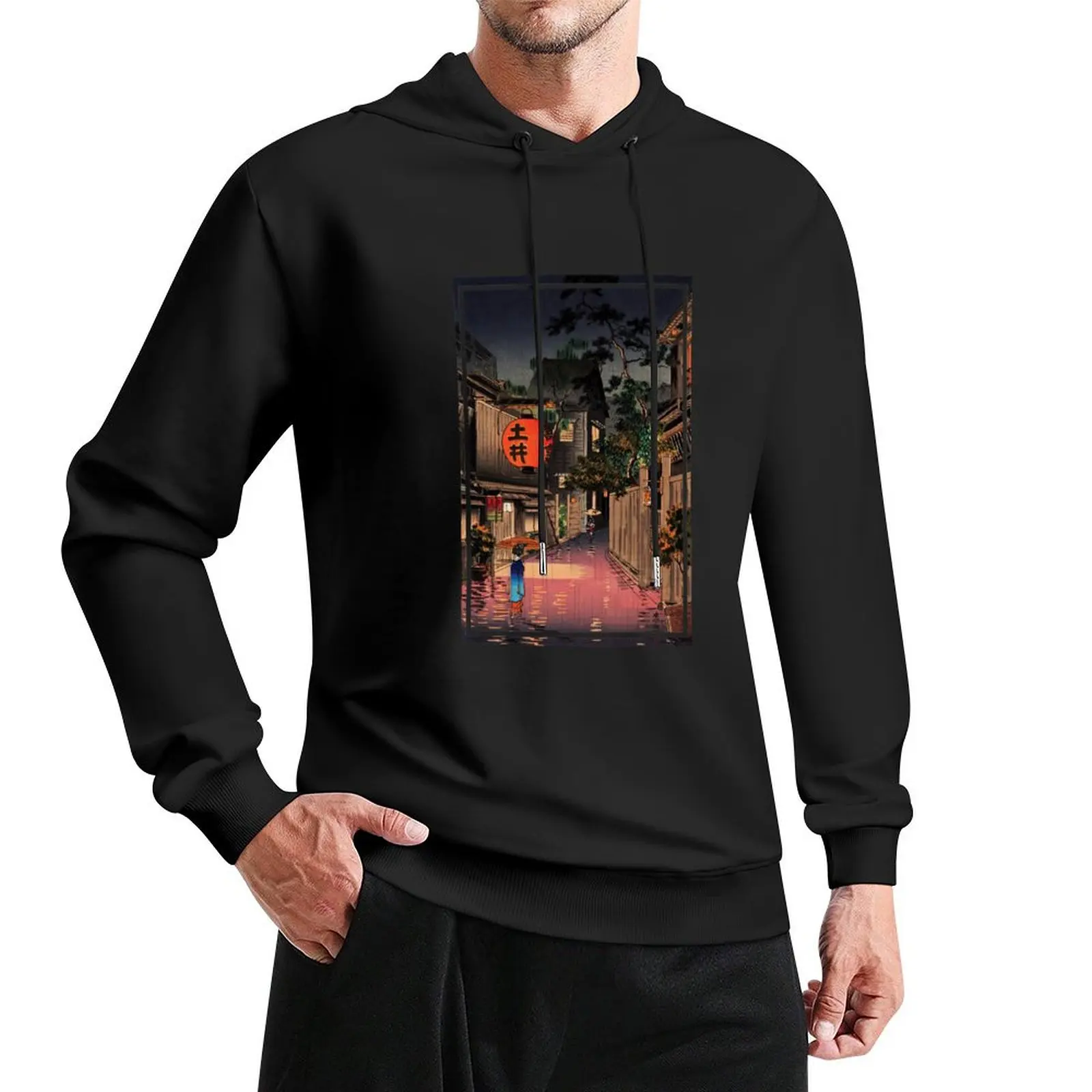 

Ushigome Kagurazaka by Tsuchiya Koitsu Pullover Hoodie graphic t shirts men hooded shirt autumn hoodie