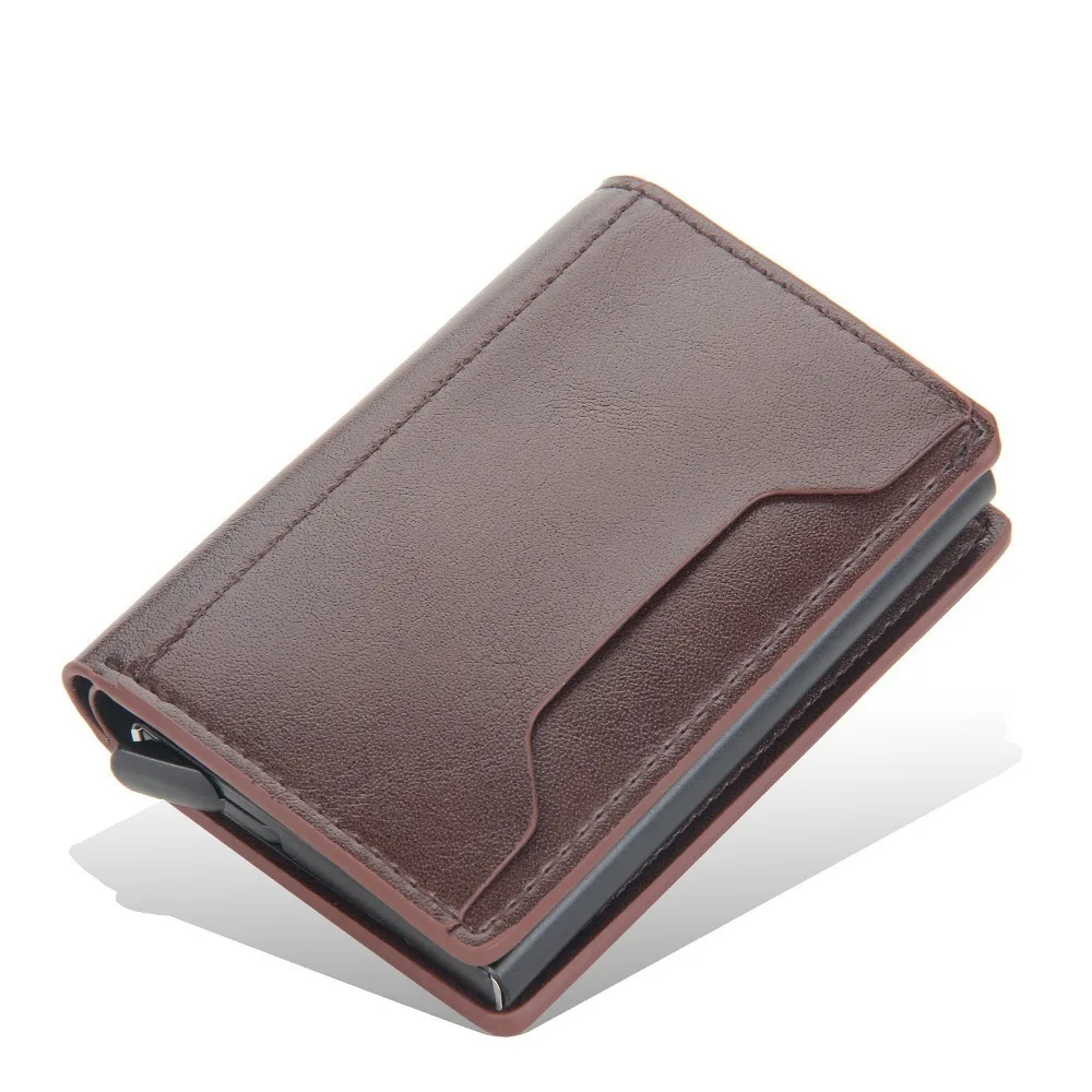

Durable PU Leather Men Card Wallets 2 Fold Multiple Card Slots Male Purses Mini Credit Card Holder Officer