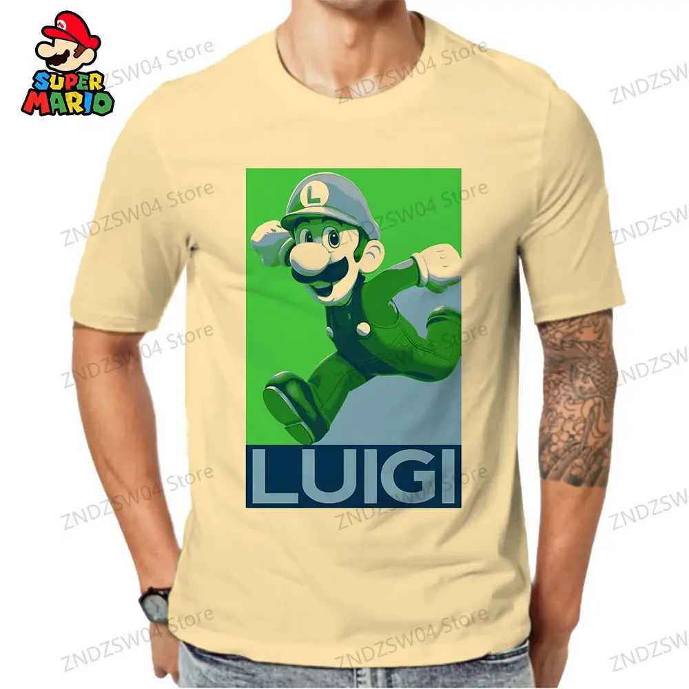 Parent-child Wear Y2k Men\'s Children\'s T-Shirt Tops 2026 Harajuku Style Super Mario Streetwear T-shirts Fashion Mens Clothes