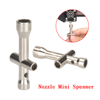 4 in 1 3D Printer Nozzle Tool V5 V6 Mini Spanner M2 M2.5 M3 M4 Screw Nut Hexagonal Cross Wrench For Bambu P1P P1S X1 X1C X1E A1