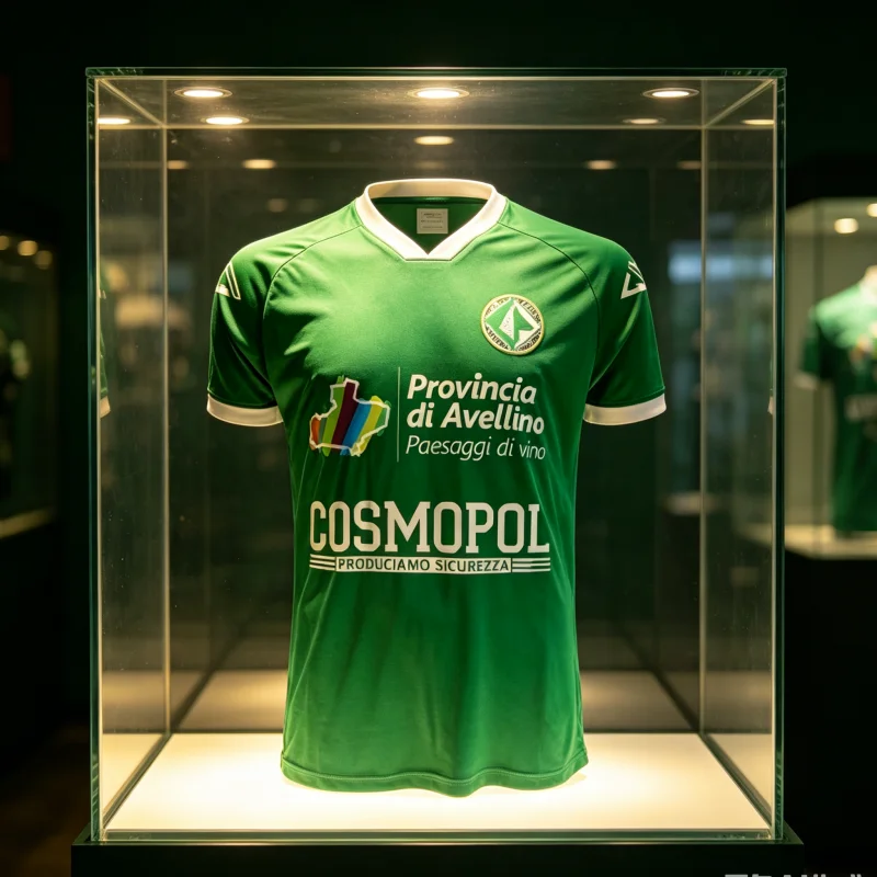 Nueva Camiseta de Fútbol Avellino Verano 2026 Verde con Patrocinadores Provincia Di Avellino COSMOPOL, Camiseta con Estampados 3D para Familia y Niños