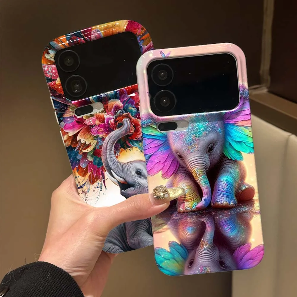 

Fashion Anime Elephant Cover For Xiaomi 17 15 14 14T 13 12T 11 11i 11X Pro Max Lite NE 5G Feilin Wave Oil Shell
