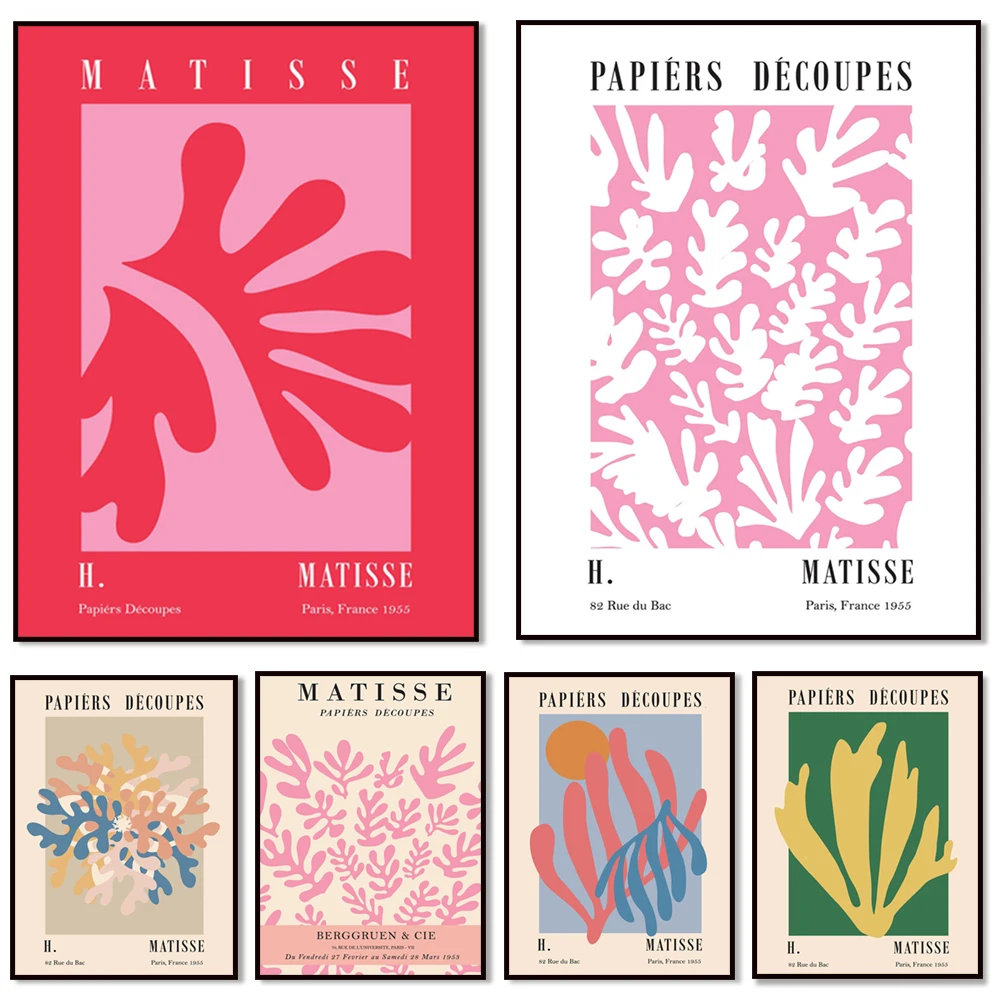 Matisse Print in UK, Henri Matisse Print, Matisse Exhibition Poster, Papiers Découpés, Berggruen & Cie, Matisse Art Poster
