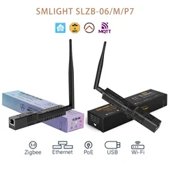 Zigbee SMLIGHT SLZB-06/06M/06P7 para Ethernet, WiFi e USB Gateway Leader, funciona com PoE, Zigbee2MQTT, Assistente Doméstico, ZHA