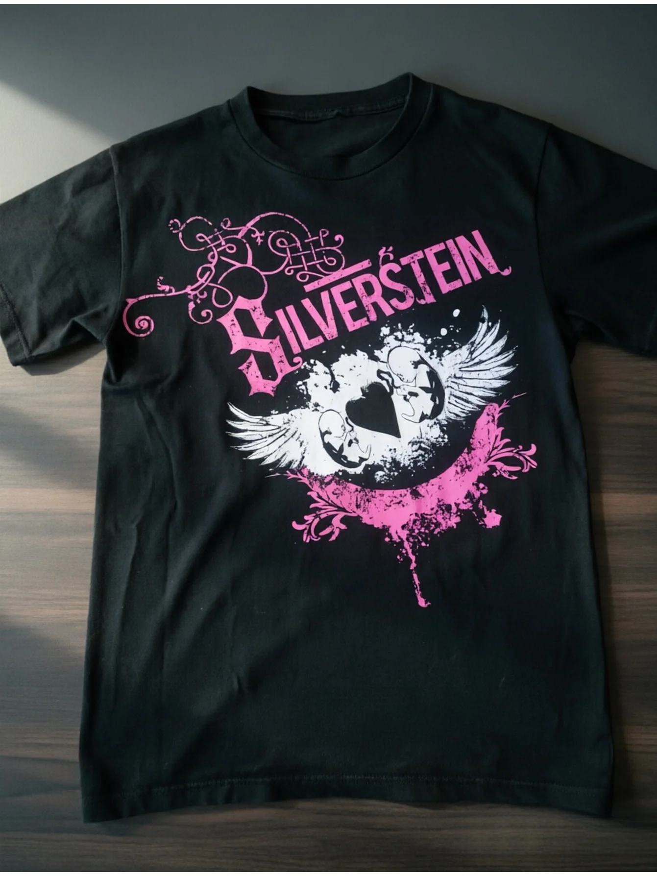 ORIGINAL Silverstein Dueling Fetuses Band T-Shirt Graphic Short Sleeve Men's T-shirts for Unisex All-Season Black Casual T Shirt