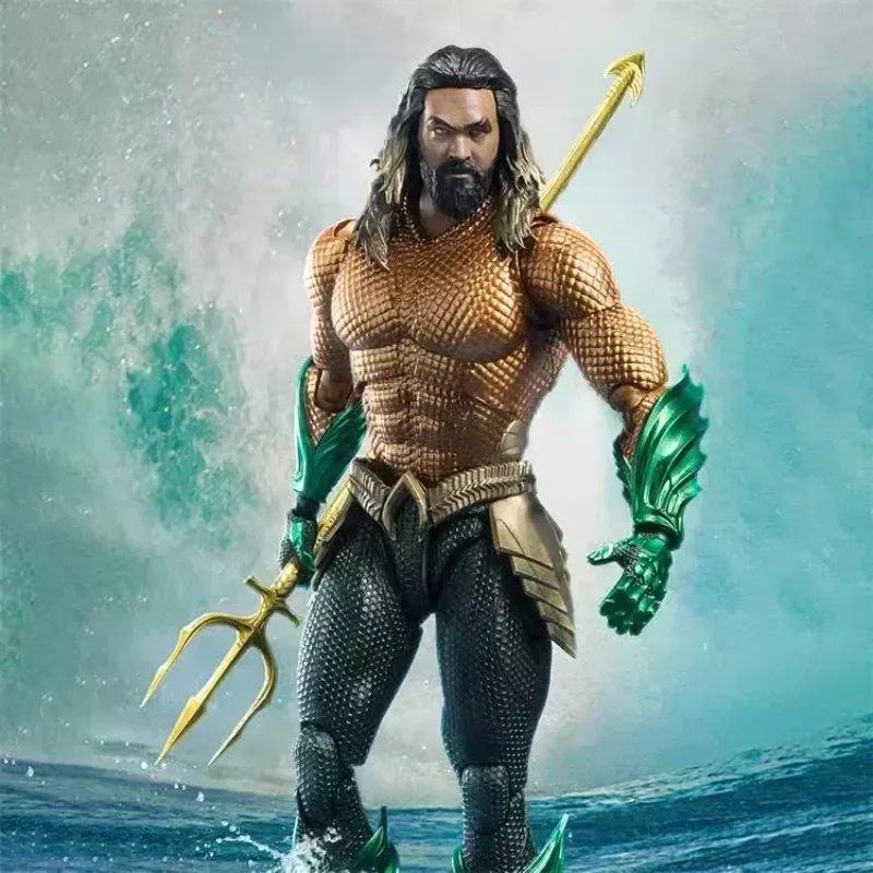 In Stock Bandai Original S.H.Figuarts Aquaman 2 Anime Action Figure Toys Collection Model Hoilday Gifts Collectible Ornaments