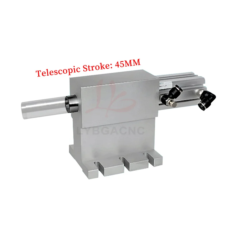 Pneumatic Movable Tailstock 4th Axis  A-Axis  MT2 ER11 Rotary Axis 100mm Center Height for Lathes and Engraving Machines