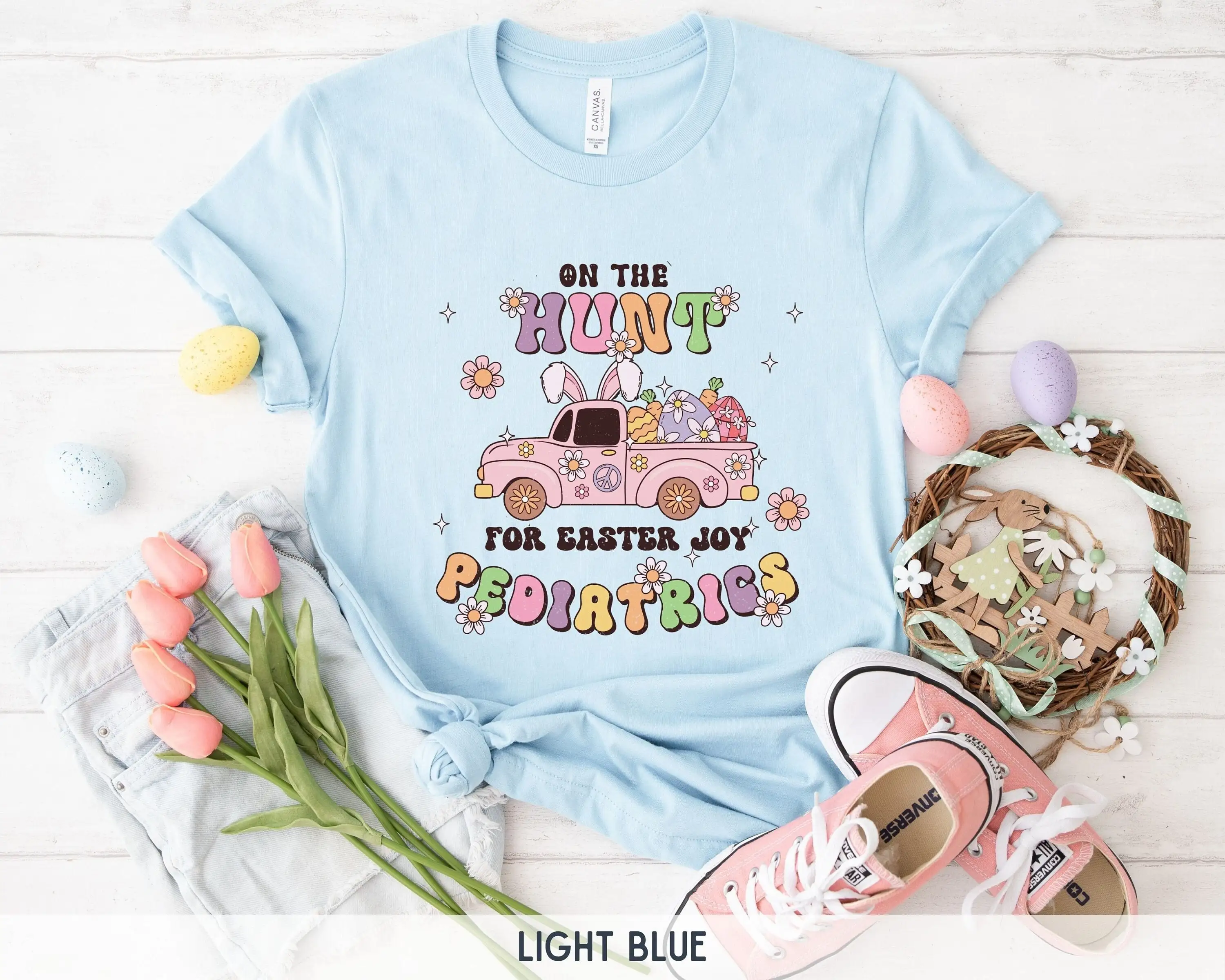 Pediatrics Easter T Shirt On The Hunt Peds Nurse Pediatric Unit Group Apparel Picu Pediatrician