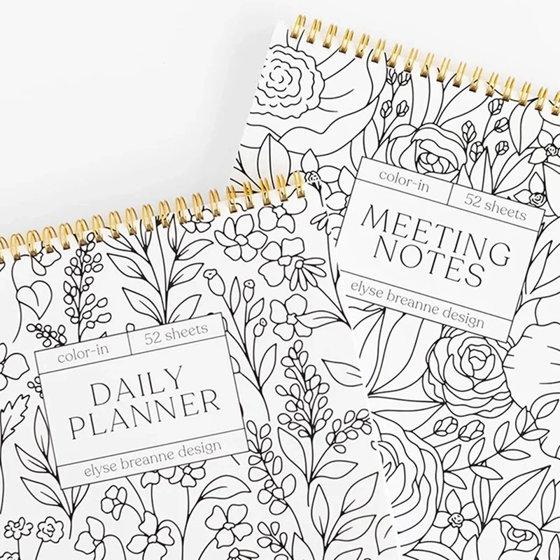 Color-in Spiral Tally Book for Classroom Office Plan Work ScheduleJAS