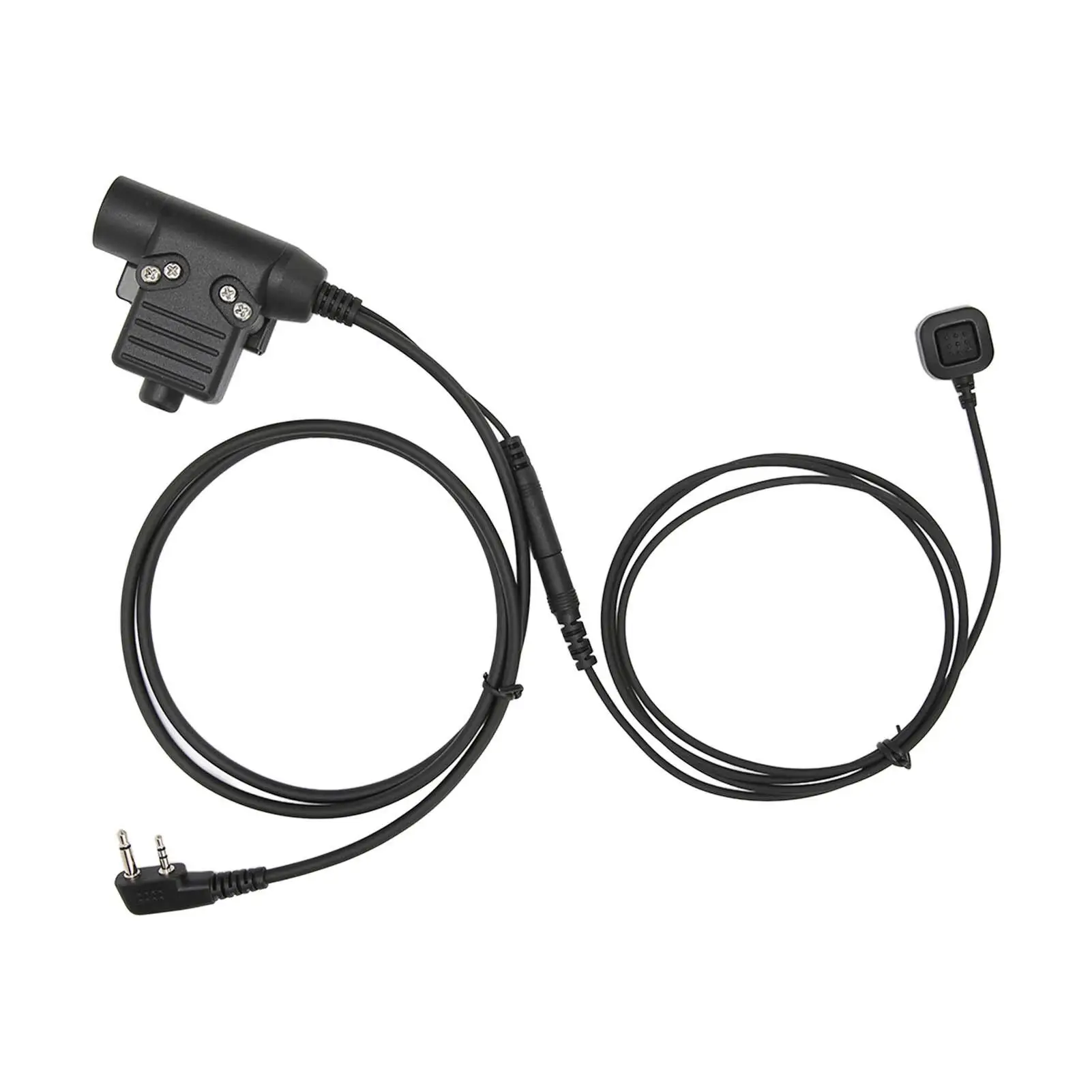 Adaptador de auriculares inalámbrico PTT U94 para v82 para v80, cable extensible de PU manos libres con micrófono de dedo