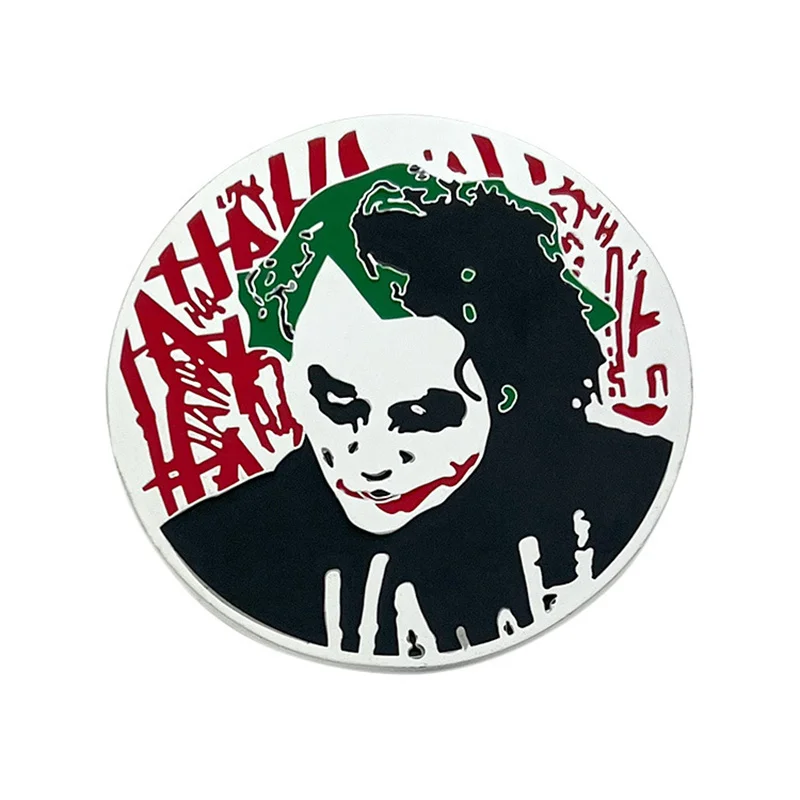 Hebilla de cinturón Dark Knight Joker, estilo occidental