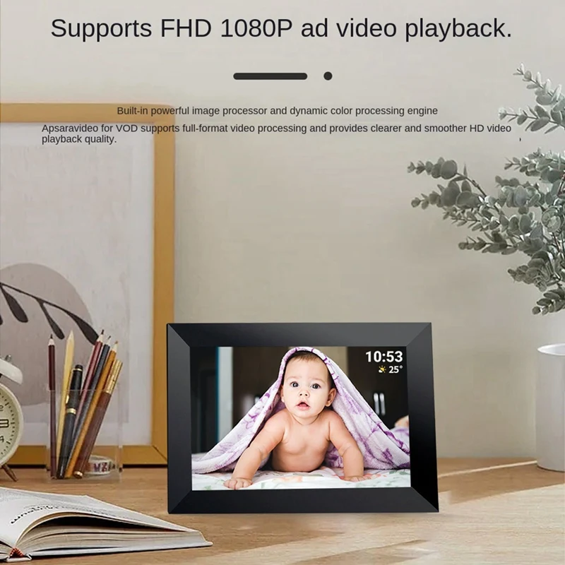 10.1 Inch Photo Frame 1+32G 1280X800 Wifi Digital Photo Frame Desktop Video Player