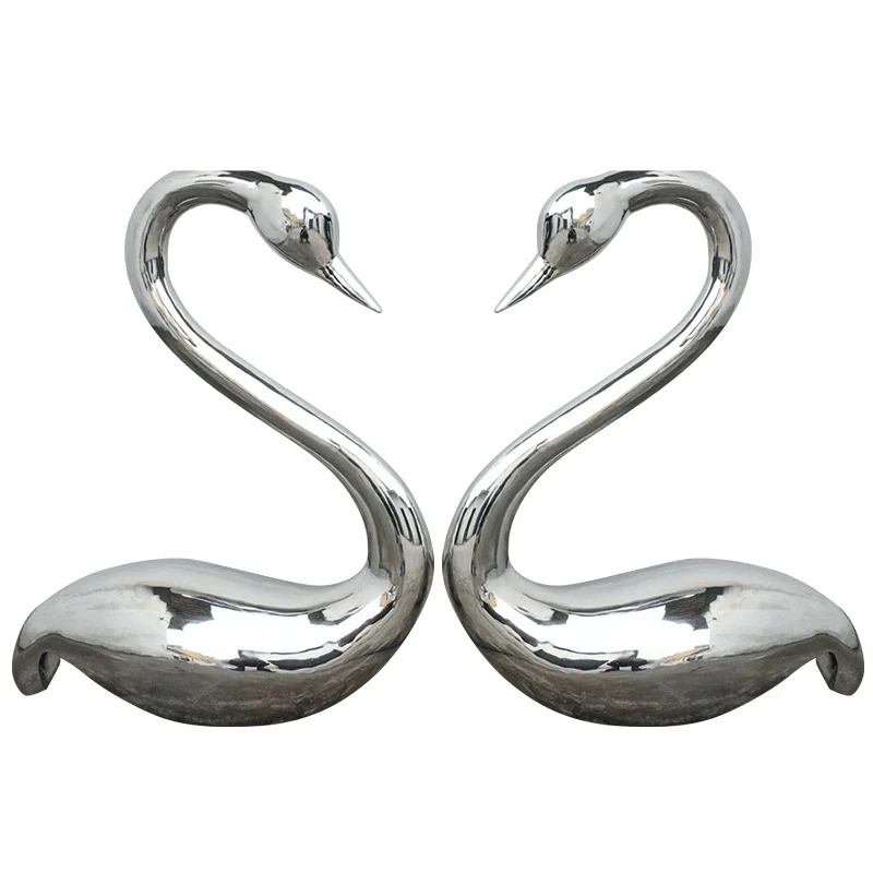 Stainless Steel Swan Landscape Pool Garden Animal Decoration Ornament Sales Office Hotel Clubhouse Outdoor Sculpture