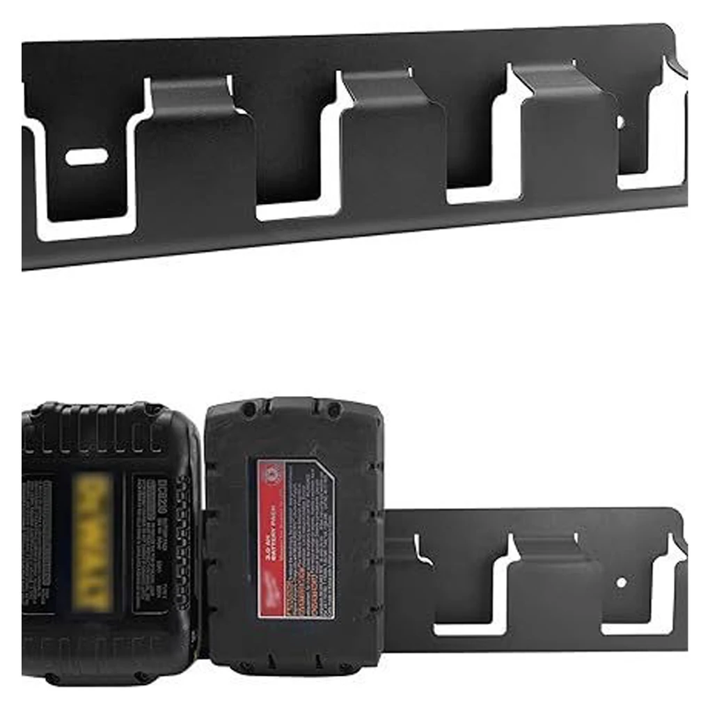 

4 Slots Battery Holder for 18V/20V Li-ion Battery Tools Machine Holder Universal Storage Rack Wall Mount (No Battery)