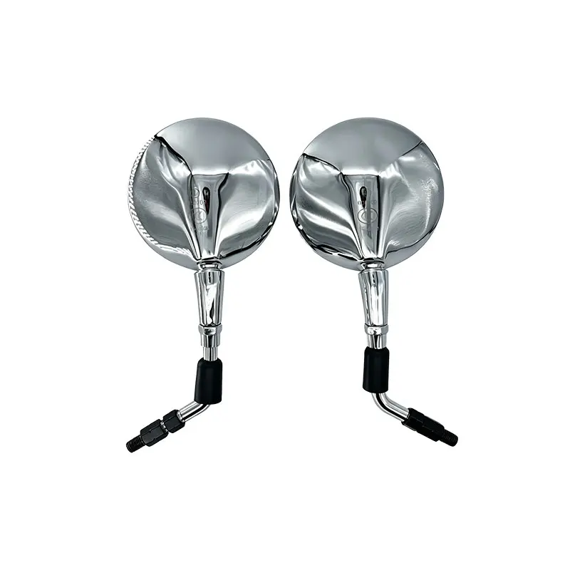 Universeller 10-mm-Motorrad-Rückspiegel für Honda CB600F Hornet CB1000R, verchromter, runder Retro-Seitenrückspiegel. – Detail 7