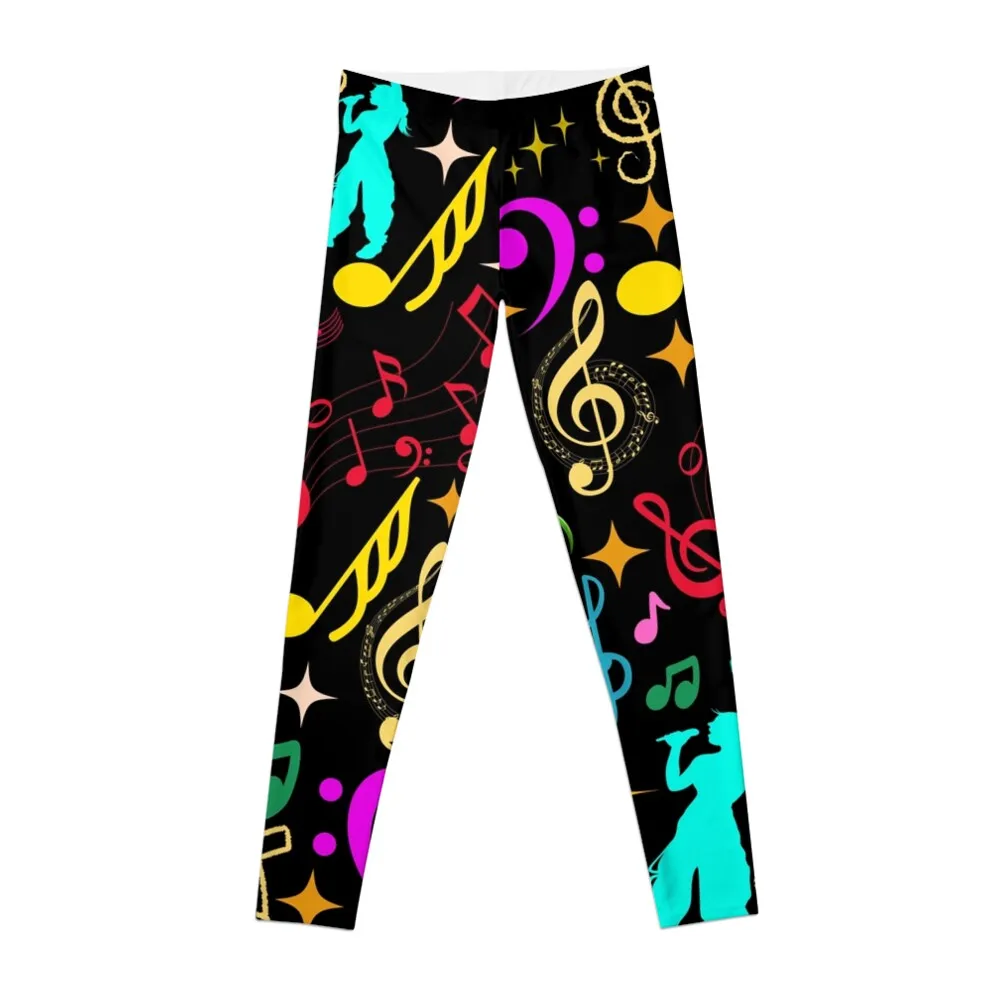 

Colourful musical notes pattern - music notes Leggings sport set Sports pants woman Womens Leggings