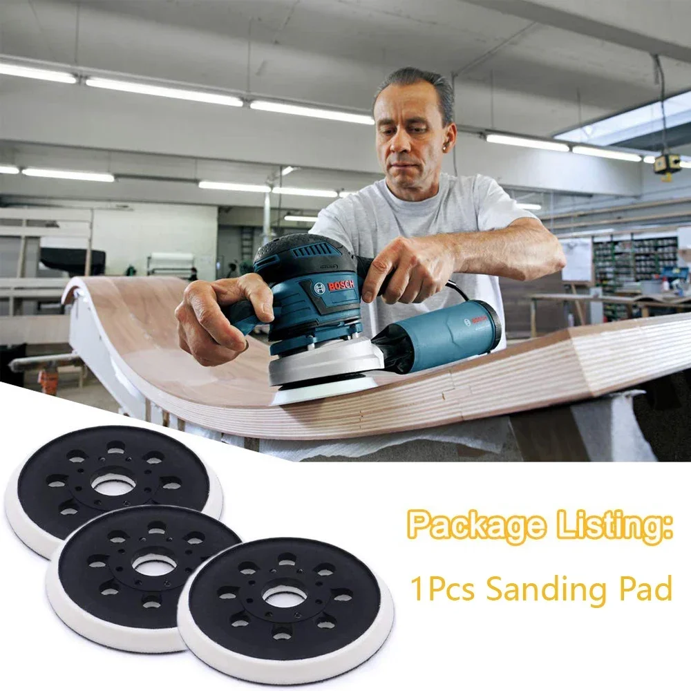 5 Inch 8-Hole Backup Sanding Pad Sander Backing Pad Hook and Loop for Electric Grinder Power Tools Accessories