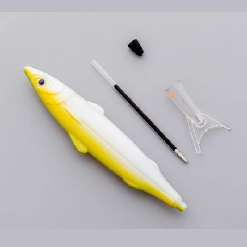 E9lb caneta esferográfica elegante para peixe criativo caneta esferográfica mini bonito portátil desenho caneta caligrafia