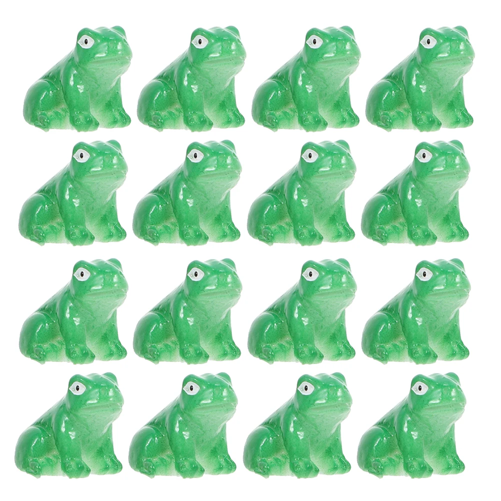 

40pcs Miniature Frogs Decor Resin Figurines White Belly for Fish Tank Aquarium Desk Garden L Moss Decor Statue