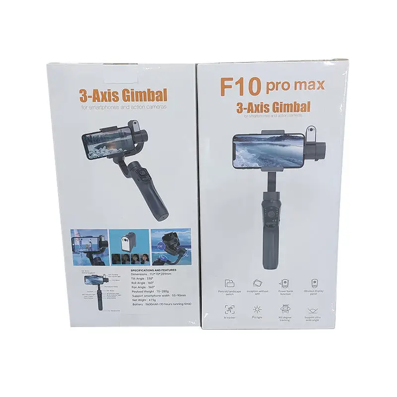 

2024 New Product F10 Pro Max AI Tracking Module Gimbal 360 Degree Rotating Mobile Phone 3- Axis Gimbal Stabilizer