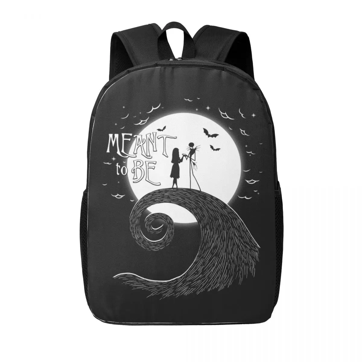 Custom Halloween Sally Jack Skellington Backpack for Girls Boys College School Travel Bags Women Men Bookbag Fits 15 Inch Laptop