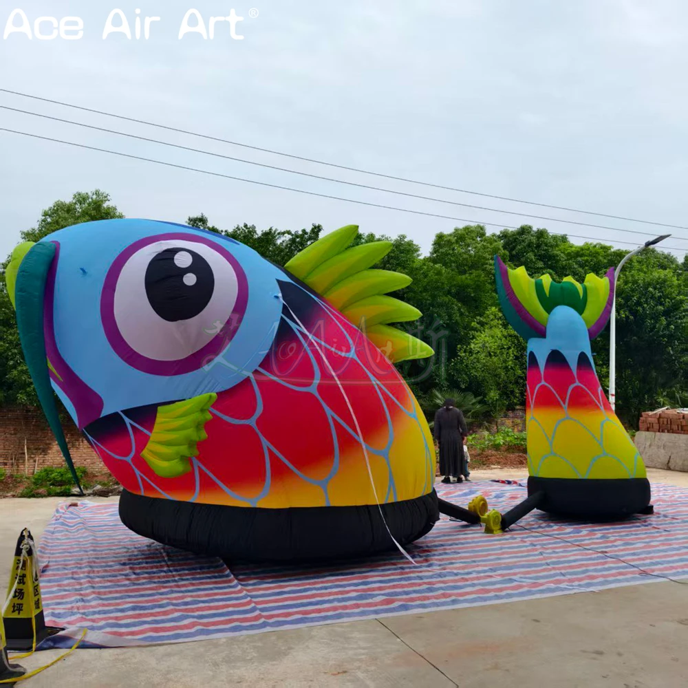 

Inflatable Colorful Fish Sculpture - Tropical Fish Model for Ocean Carnival & Beach Parade Decoration