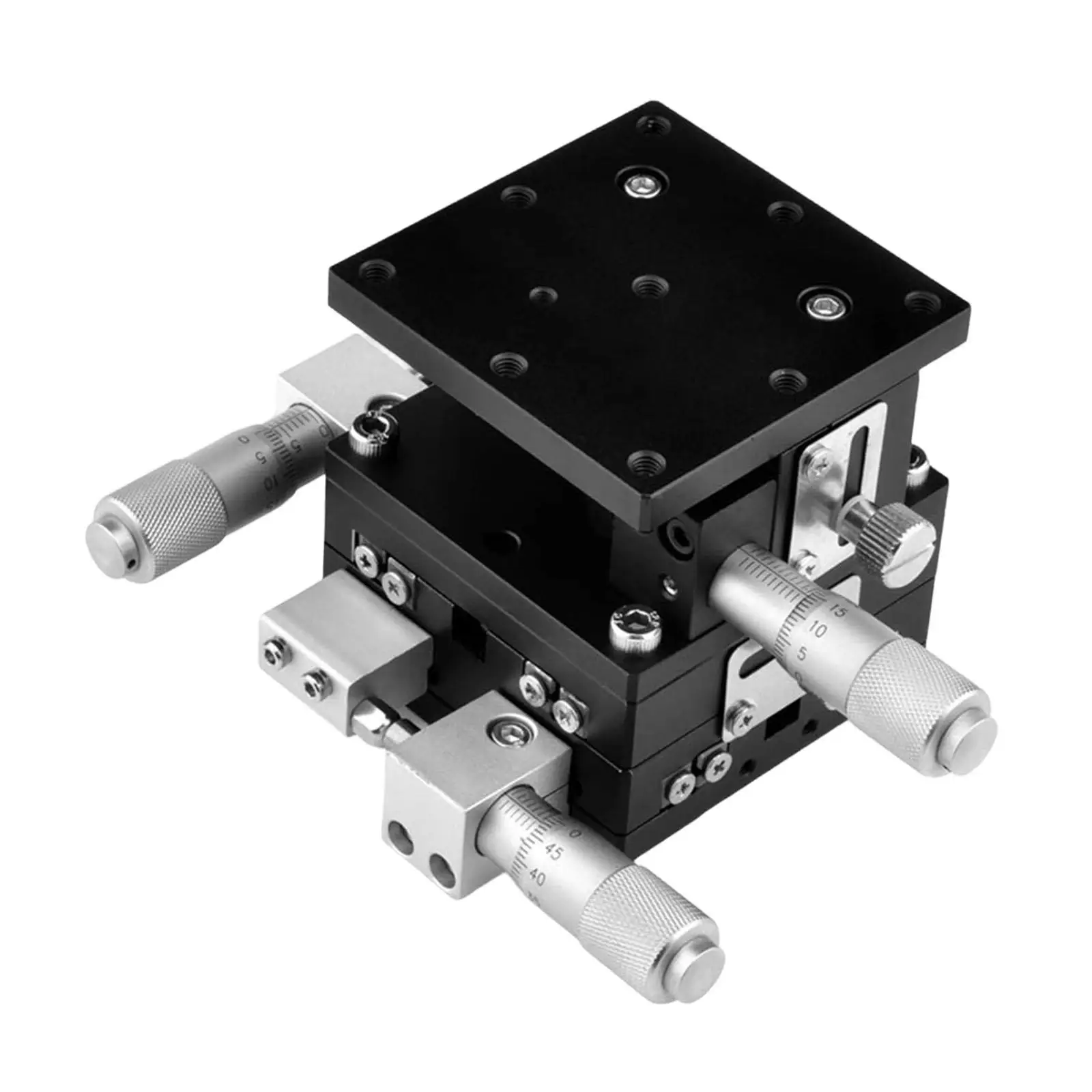 Aluminum Manual Linear Stage Trimming Platform X Y Z Axis Bearing Workbench Sliding Table for Optical Lab Adjustment