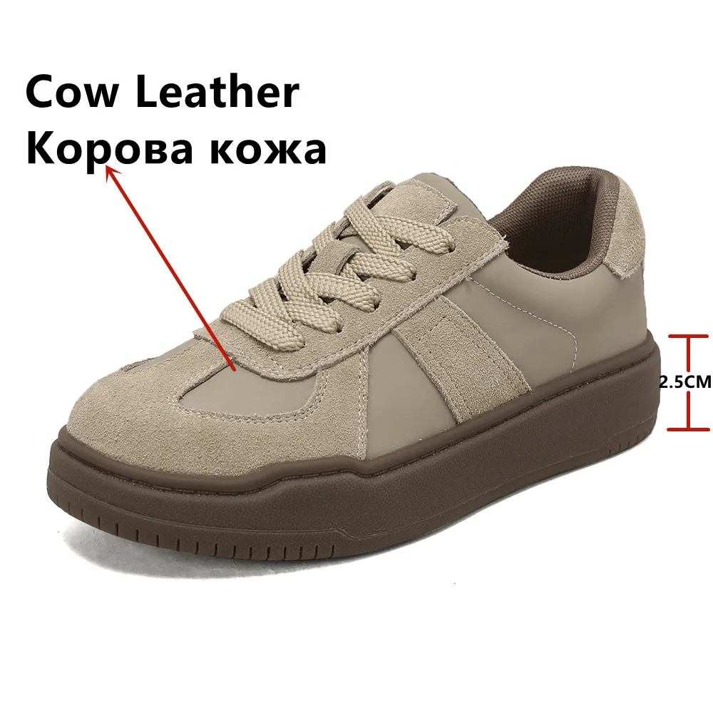 FEDONAS Popular Women Sneakers Splicing Genuine Leather Platforms Spring Summer Shoes Woman Lace-Up Casual Leisure Sport Shoes