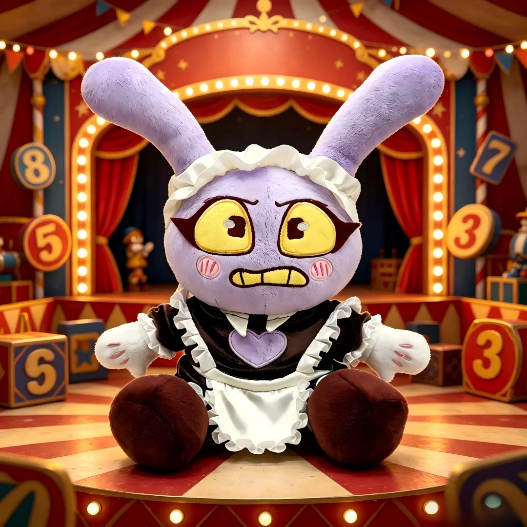 2026 Divertido Peluche de Conejo Jax con Pistola, Muñeco de Peluche Suave, Increíble Muñeco Digital, Juguete de Dibujos Animados de Circo Para