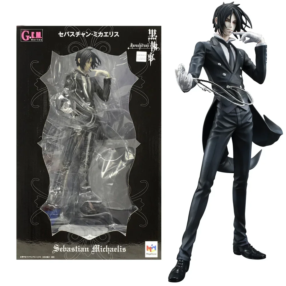 20CM Anime Black Butler Kuroshitsuji Sebastian Michaelis  PVC Anime Figure 1/8 Model Toy Gift Collection Action Figure