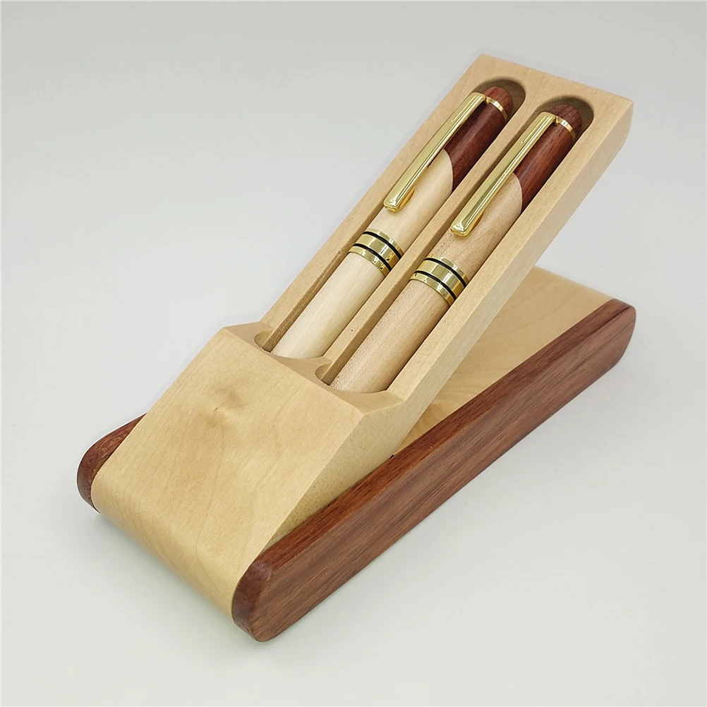 

Wooden Pen Set Ball-point Ink Fountain Bamboo Office Stationary