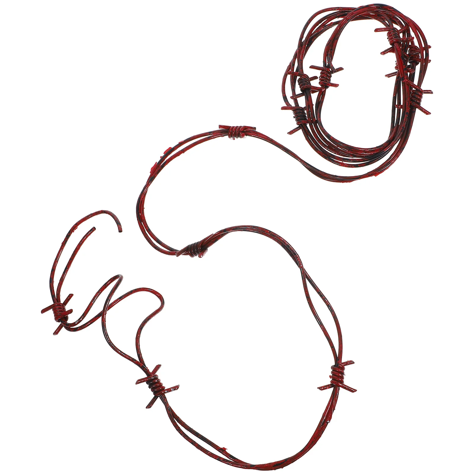 

1pc PVC Fake Barbed Wire Halloween Decoration 2.5M Simulation Trick Prop for Party Horror Ornament Scary Decor Accessories