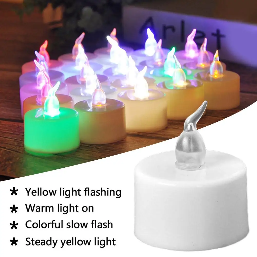 Electronic Tea Wax Electronic Candle Light Led Simulation Candle For Wedding Home Christmas Decors Birthday Party N5h0