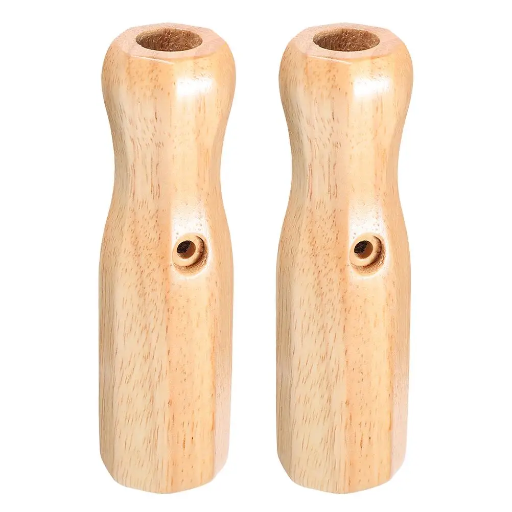 

2 Pcs Football Table Handle Wooden Player Foosball Grips Desktop Replacement Parts Balls Tabletop Accessories Gaming