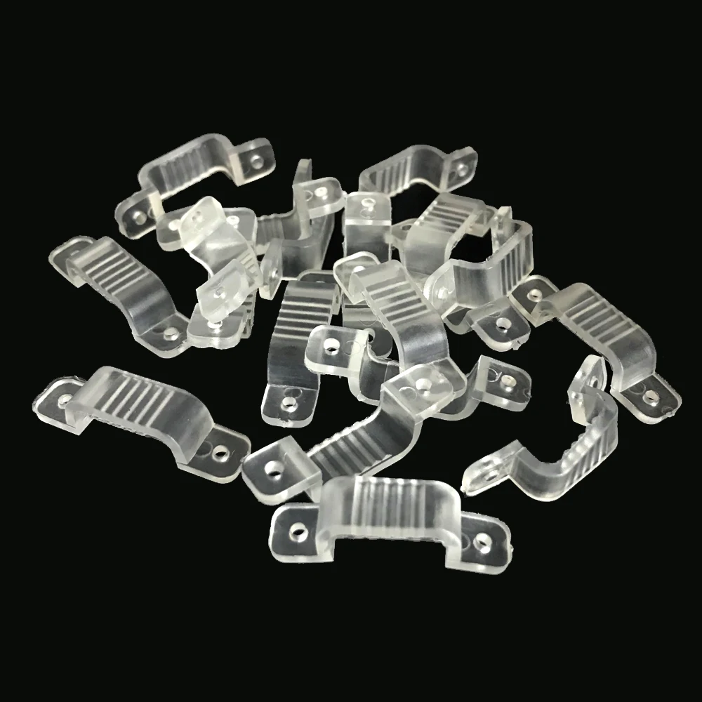 5-100PCS LED Strip Plastic Buckle High Quality Flexible Fixing Clip Accessories For 10mm-16mm 110V 220V 5050 2835 COB Light Tape